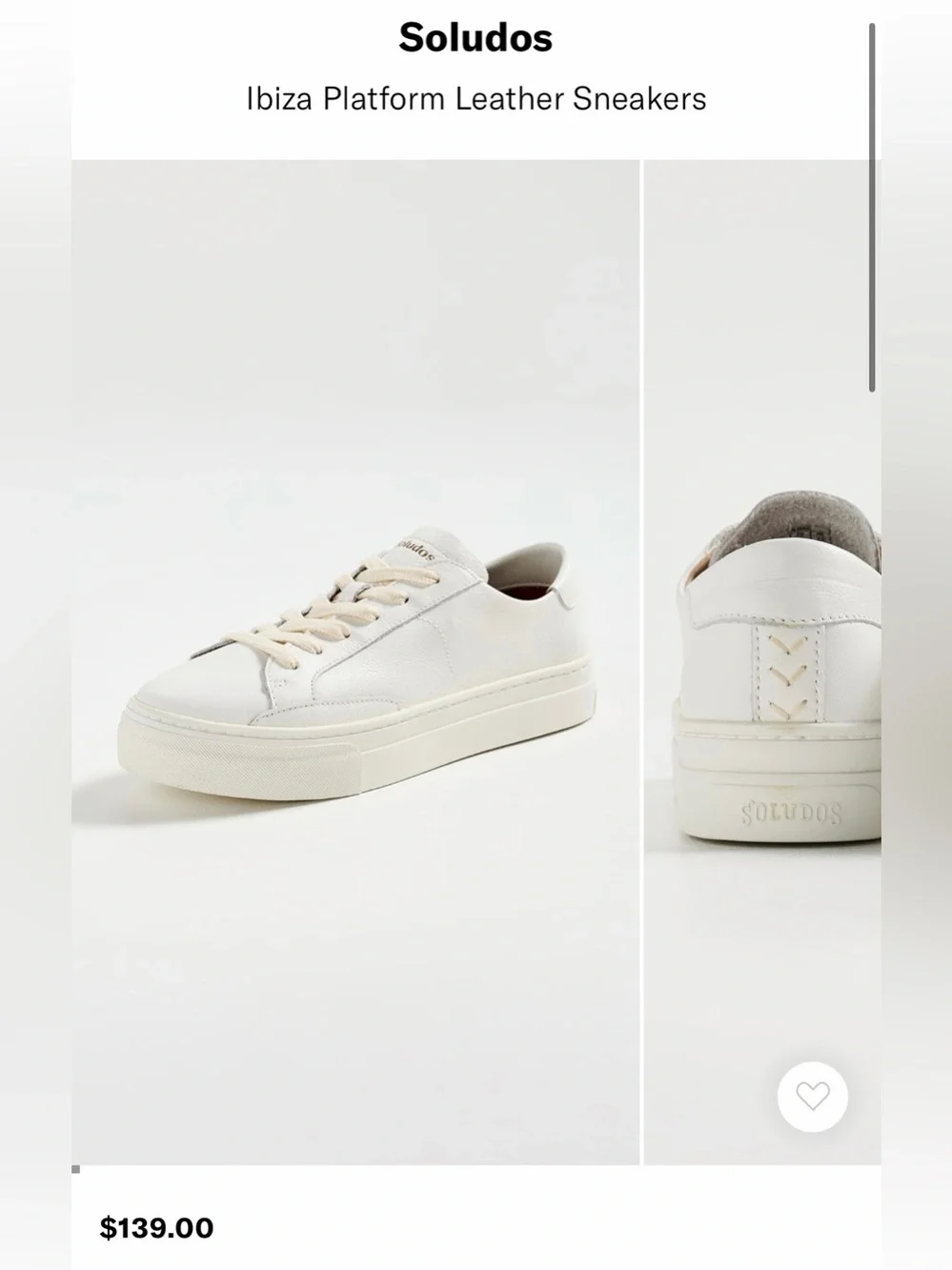 Soludos Ibiza Platform Leather Sneakers